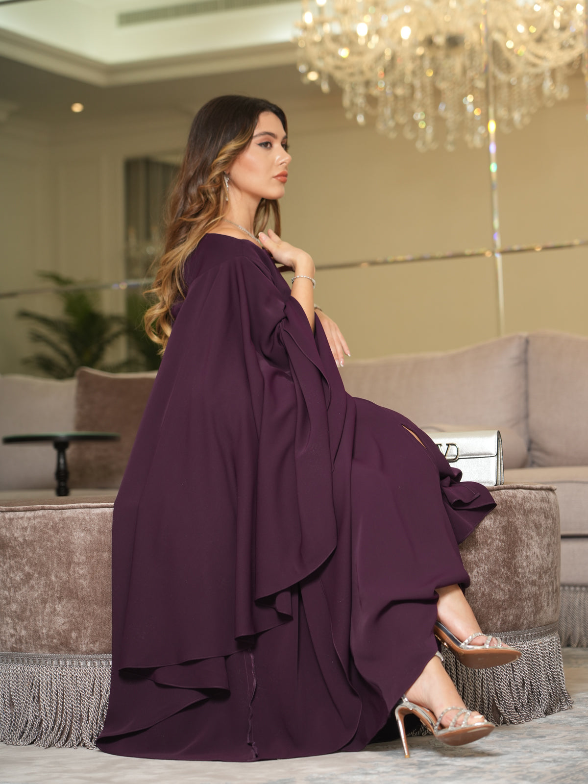 closet purple dress Sydney's Closet SC7420 - Long Tulle Ballgown Dress