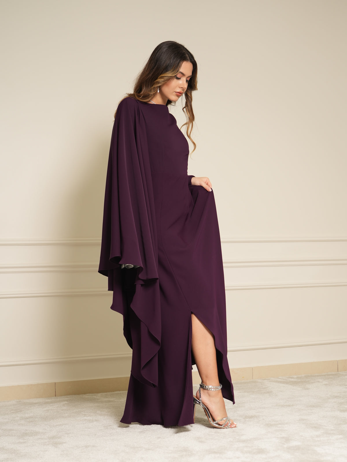 closet purple dress Sydney's Closet SC7420 - Long Tulle Ballgown Dress